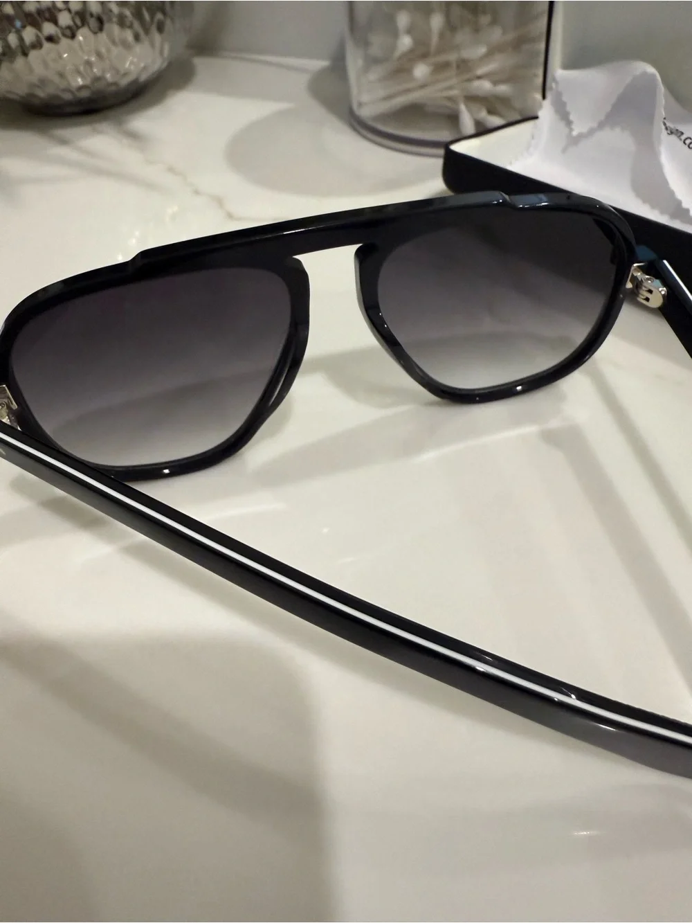 Spitfire Men's Aviator Sunglasses in Black with Smoke Lenses